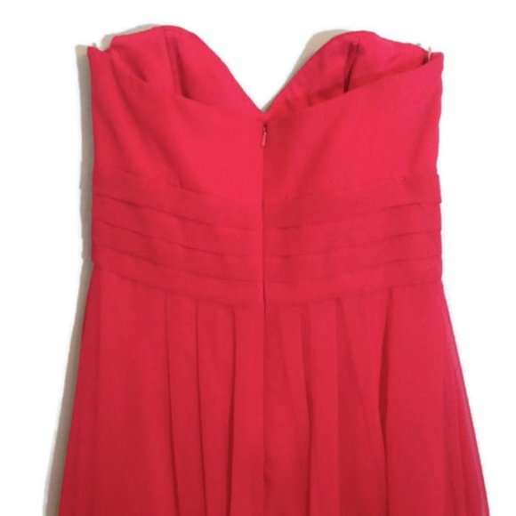 After Six Pink Chiffon Strapless Cocktail Dress - Picture 3 of 8